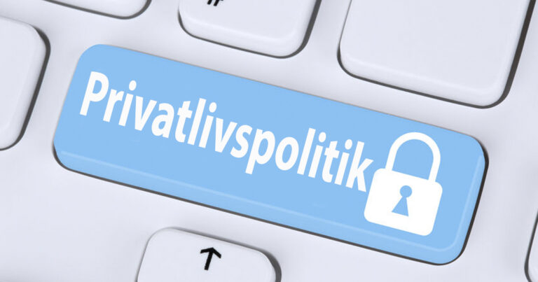 Tastatur med ordet Privatlivspolitik